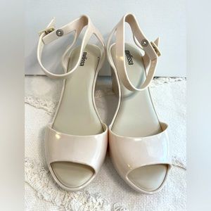 NEVER BEEN WORN Melissa Blanca wedge heels in size 8
